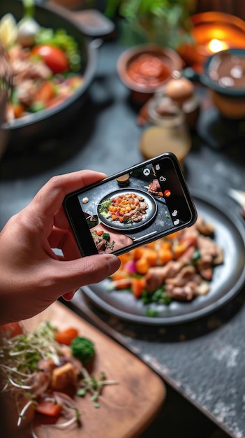 Smartphone Culinary Chronicles Food Content Creator Unleashes Flavor