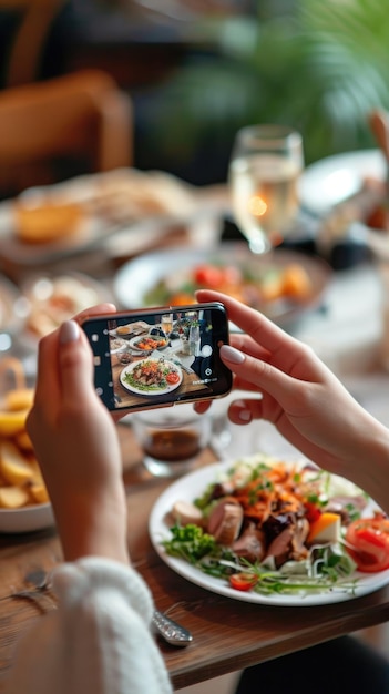 Photo smartphone culinary chronicles food content creator unleashes flavor