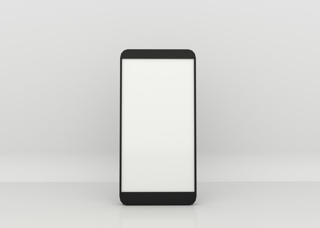 Photo smartphone display isolated on white background