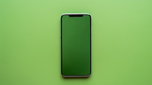 Photo a smartphone displaying a wellcurated green screen feed