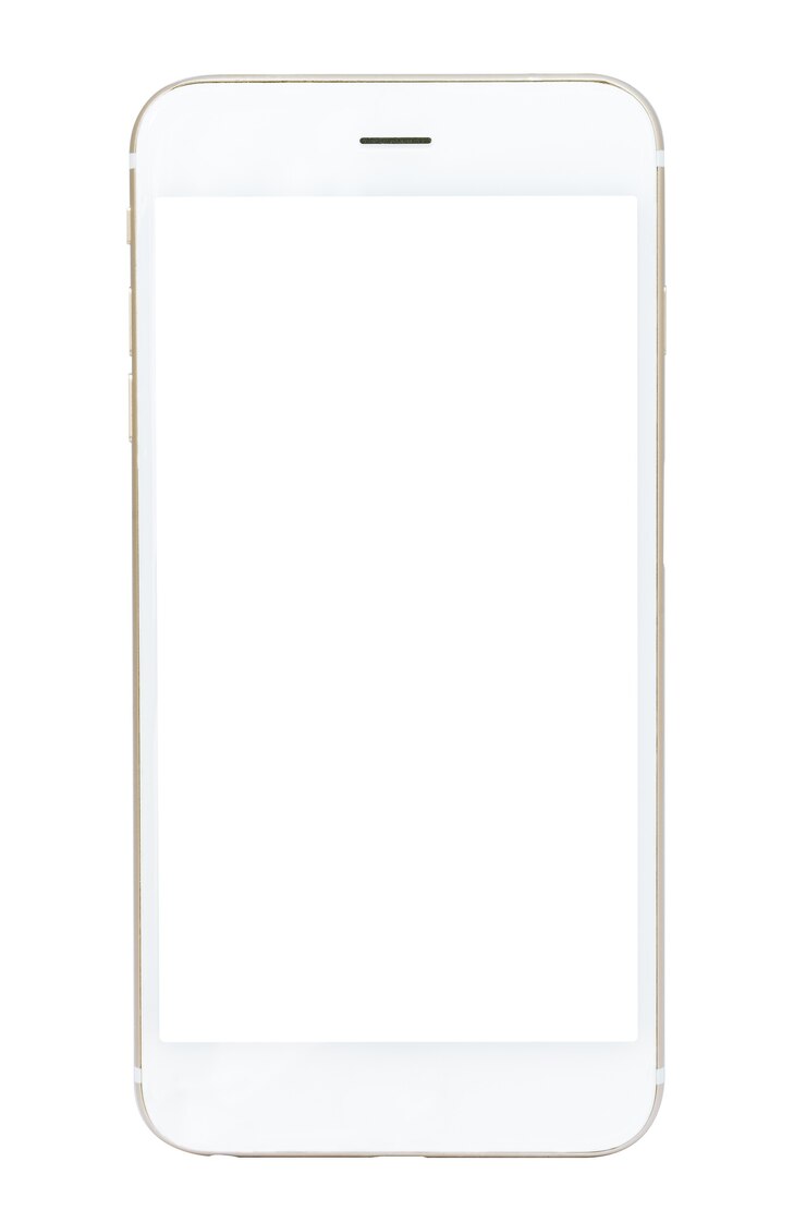 Foto smartphone geïsoleerd op witte achtergrond.