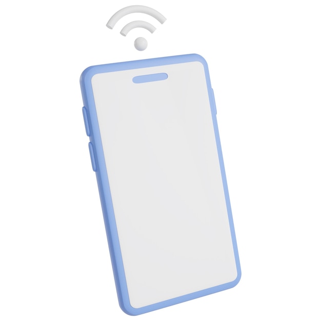 Smartphone icon 3d render on white background