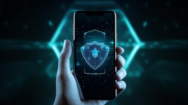 Smartphone is beschermd tegen hacker aanvallen beschermde generatieve AI