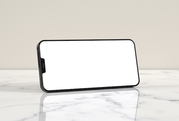 Smartphone on marble table