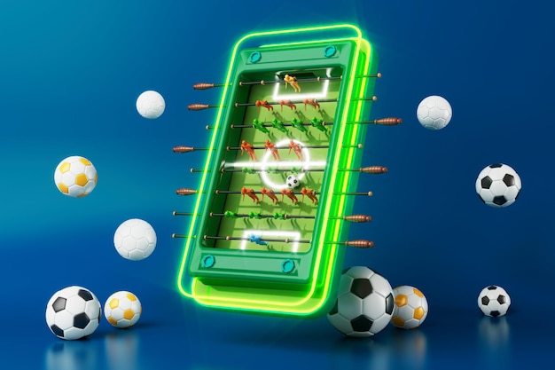 Smartphone met voetbal