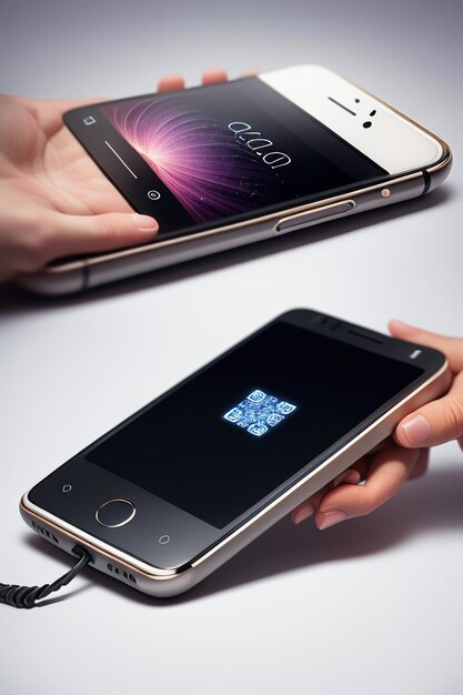 Smartphone mobiele telefoon product mockup display reclame rendering mockup behang achtergrond