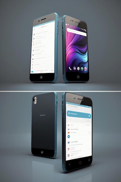 Foto smartphone mobiele telefoon product mockup display reclame rendering mockup behang achtergrond