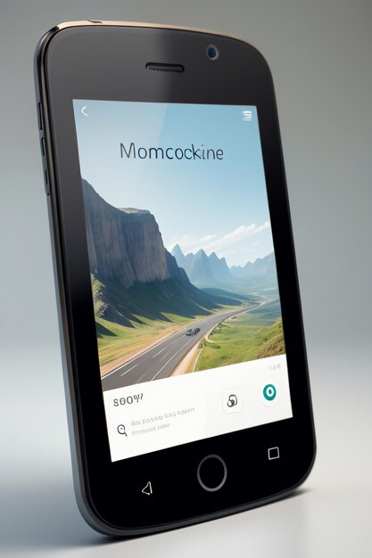 Foto smartphone modello di prodotto di telefono cellulare visualizzazione pubblicità rendering modello di carta da parati sfondo