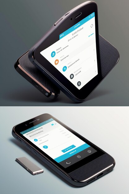 Foto smartphone modello di prodotto di telefono cellulare visualizzazione pubblicità rendering modello di carta da parati sfondo