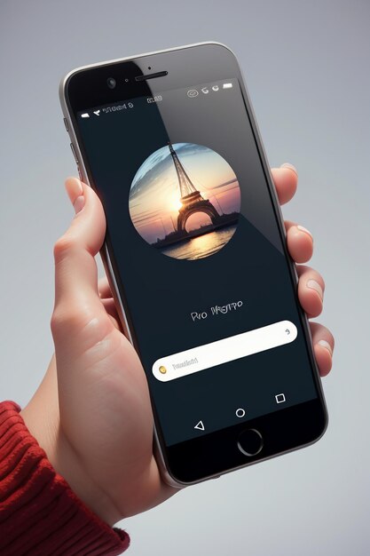 Foto smartphone modello di prodotto di telefono cellulare visualizzazione pubblicità rendering modello di carta da parati sfondo