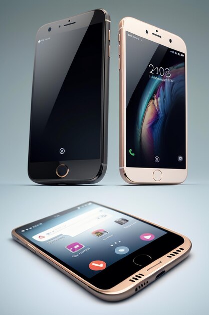 Smartphone mobile phone product mockup display advertising rendering mockup wallpaper background
