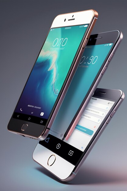 スマートフォン携帯電話製品モックアップ表示広告レンダリングモックアップ壁紙の背景