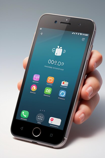 Foto smartphone modello di prodotto di telefono cellulare visualizzazione pubblicità rendering modello di carta da parati sfondo