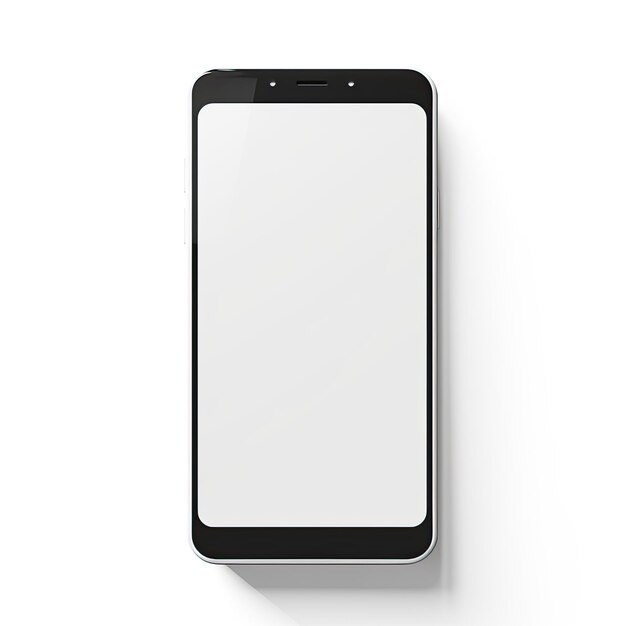 Smartphone mockup geïsoleerd op witte achtergrond 3D-rendering