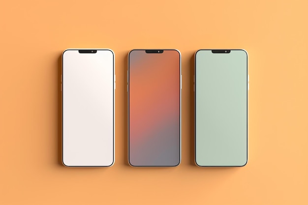 Foto smartphone mockup image ai generativa