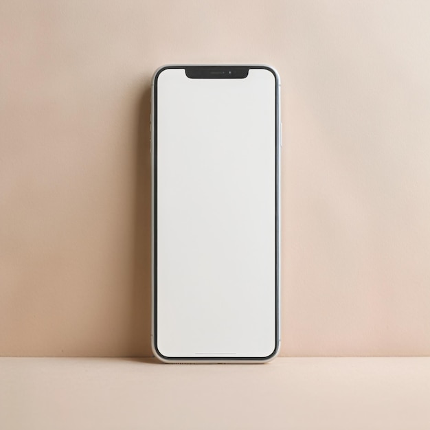 Smartphone mockup sjabloon op geïsoleerde achtergrond studio opname