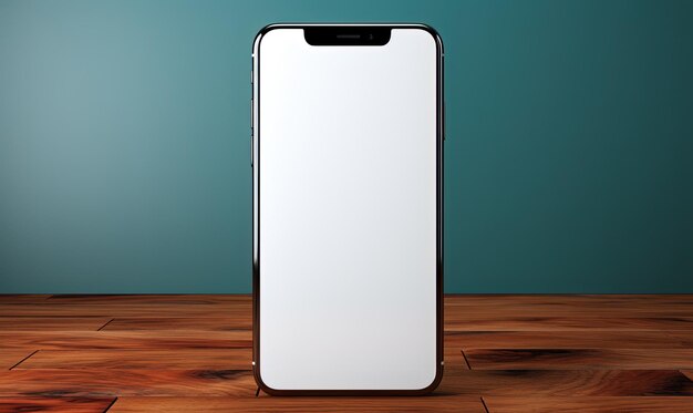 Photo smartphone mockup with blank screen isolated