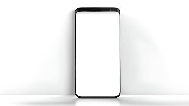 Smartphone mockup with white screen