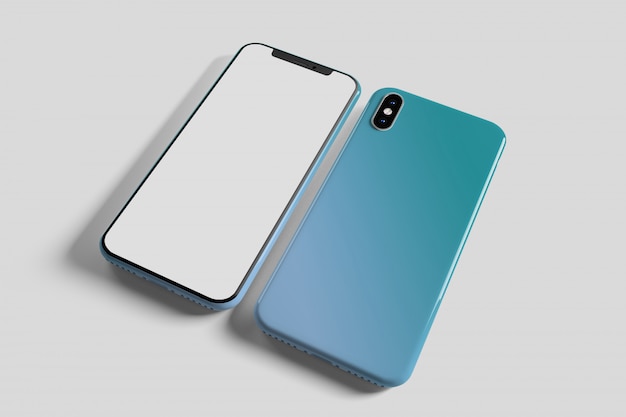 Smartphone Screen and Case  - 3d rendering