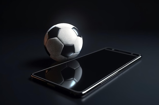 Smartphone soccer ball Generate Ai