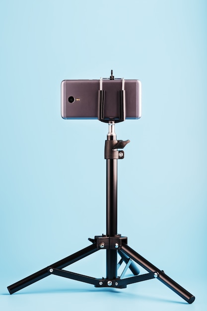 Photo smartphone on a tripod as a photo-video camera