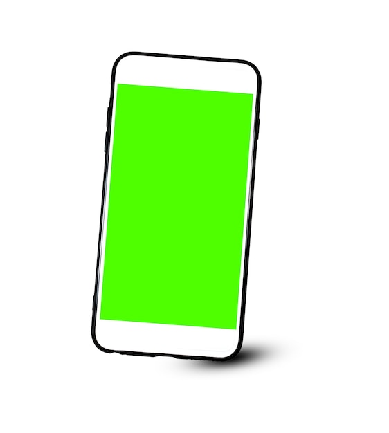 Смартфон на белом фоне обтравочного контура Мобильный смартфон на белом фоне