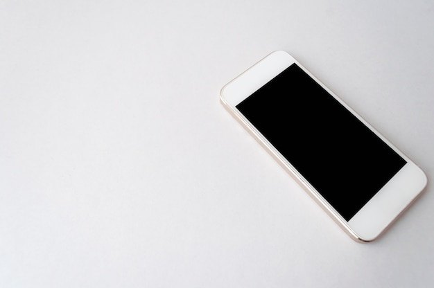 smartphone on white background