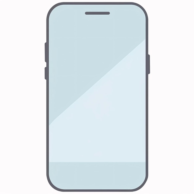 Smartphone with blank screen on a white background Vector illustration