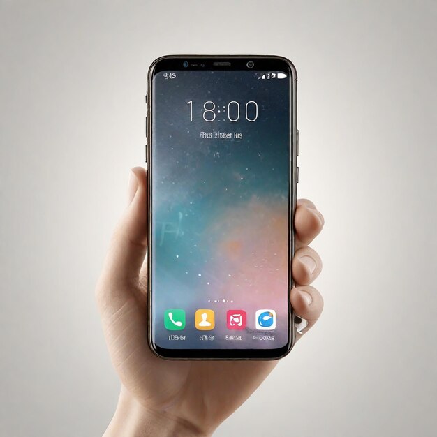 Smartphone with hand