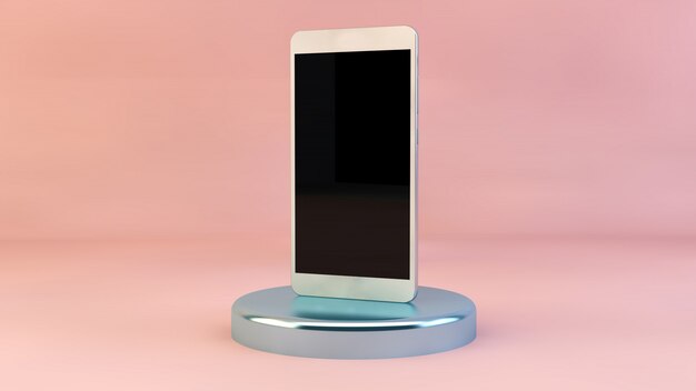 Photo smartphone with pink surface