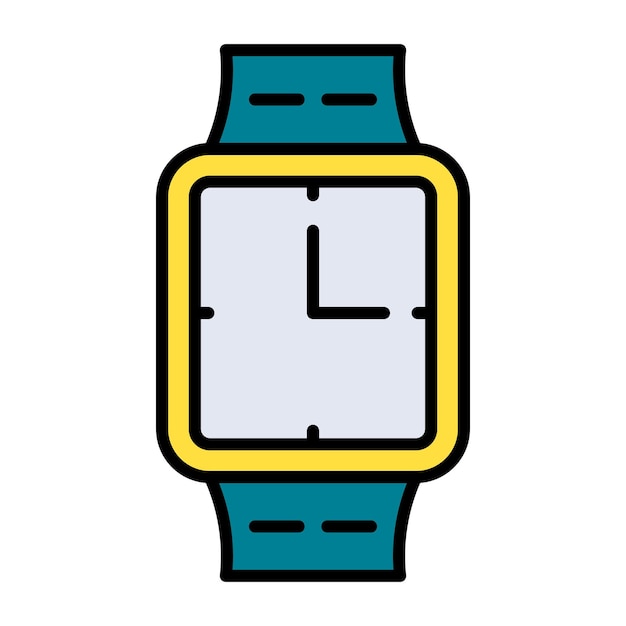 Photo smartwatch flat illustration