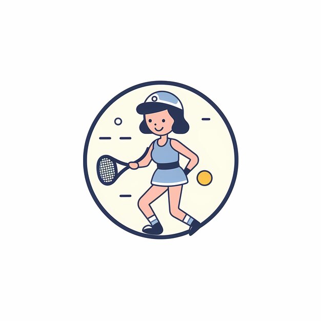 Photo smashing women flat design comic vector of a tennis icon