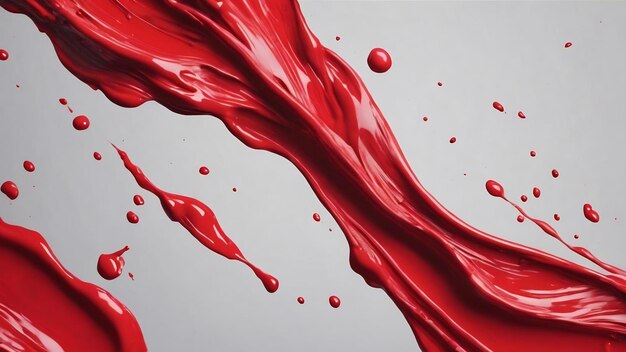 Smear and texture of red lipstick or acrylic paint isolated