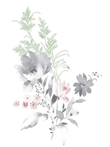 The smell of the flowers is intoxicating, the leaves and flowers art design.