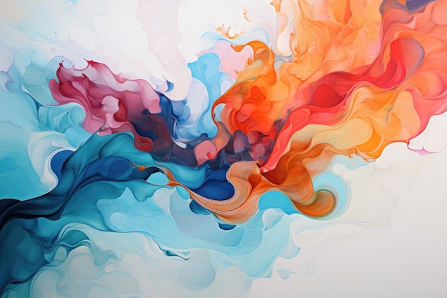 Smeltende kleuren abstracte verf op canvas