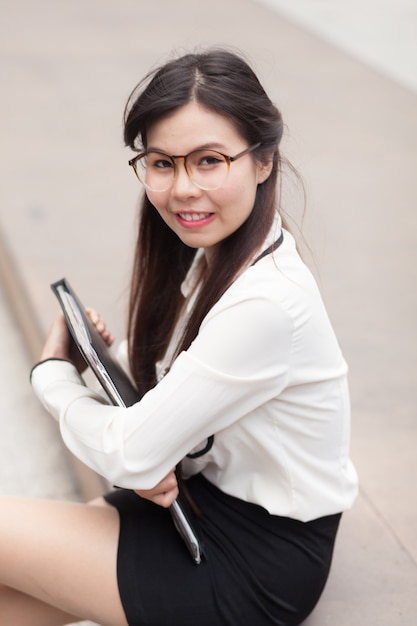 Smile asian businesswoman.