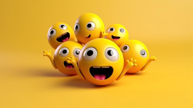 Smile emoji 3d illustration 3d happy emoji emoticon smiley face clipart