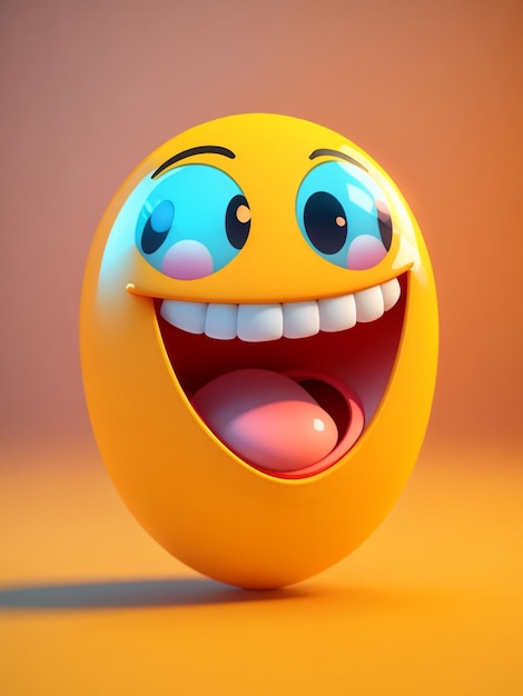 A smile emoji 3d illustration