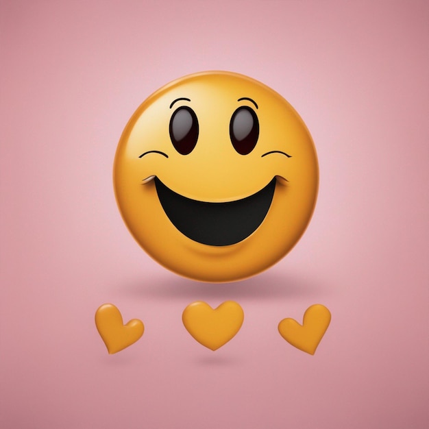 Smile emojis make a heart shape of wallpaper