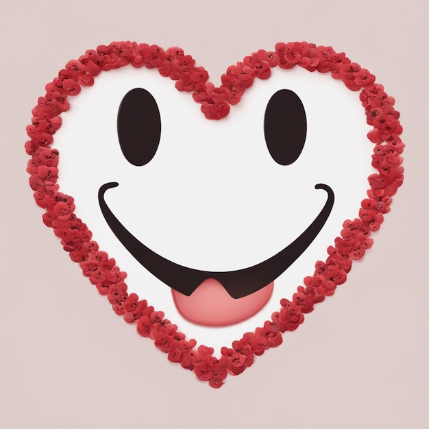 Photo smile emojis make a heart shape of wallpaper