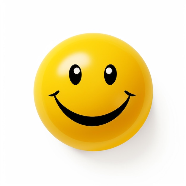 Smile face emoji isolated on white background