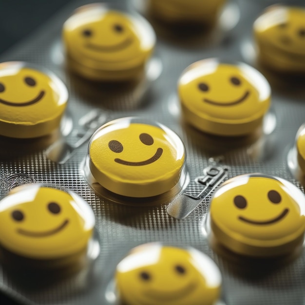 Photo smile pill tab packaging