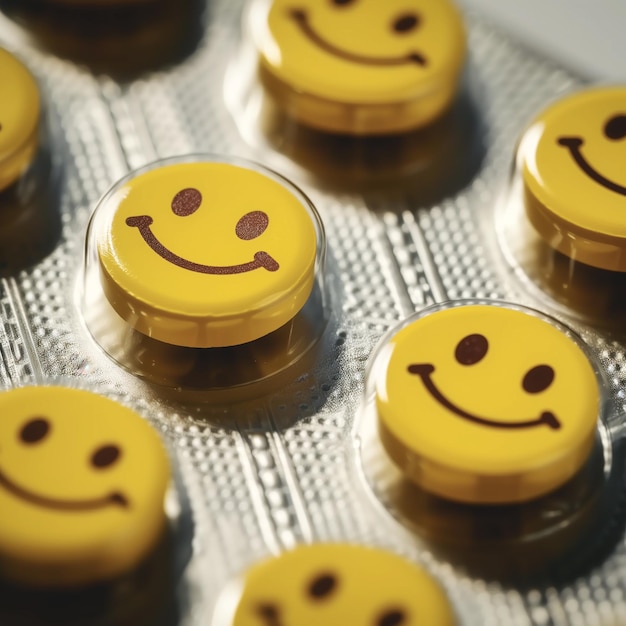 Photo smile pill tab packaging