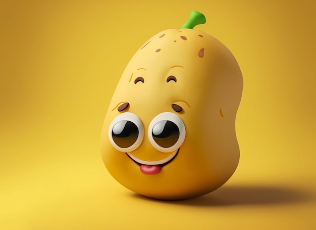 Smile Potato On Yellow Background World Smile Day