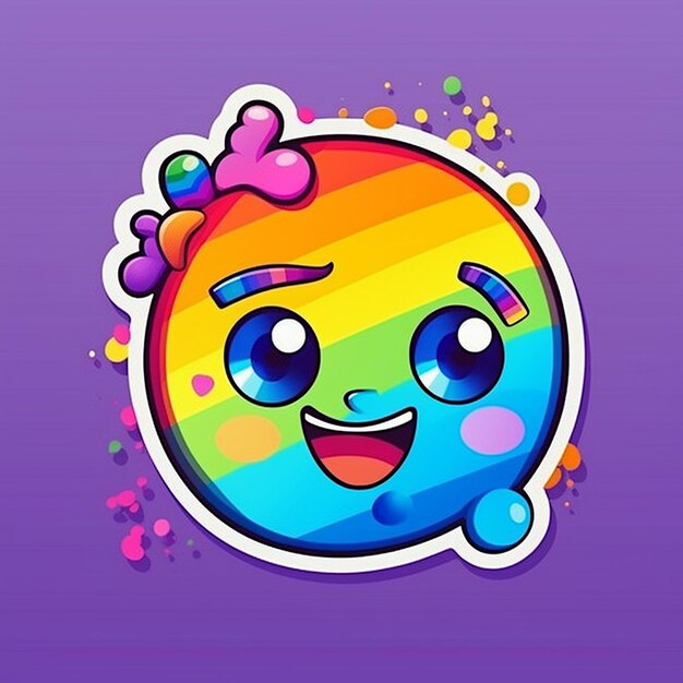 Smile Rainbow Emoji Sticker