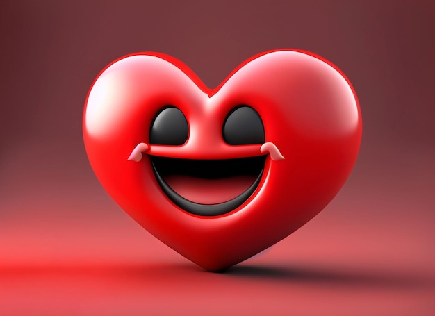 Улыбнитесь красным сердцем на красном фоне Всемирный день улыбки