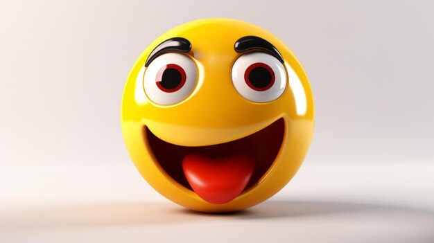 Smile Smiling Face Emoji Een geel gezicht met glimlachende ogen Leuke gelukkige emotie