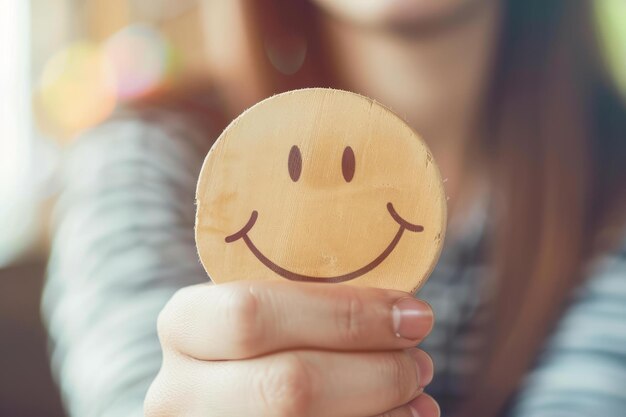 Photo smile symbol for positivity and happiness
