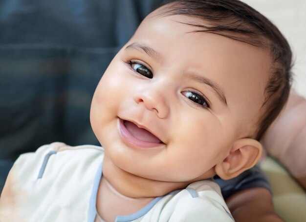 Foto la giornata mondiale del sorriso di un bambino sorridente