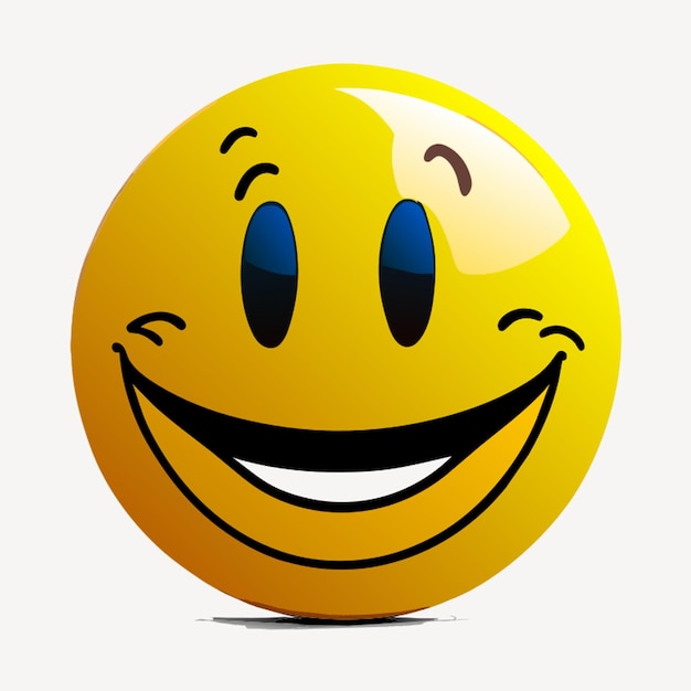 Photo smiley emoji 3d yellow vector illustration cartoon